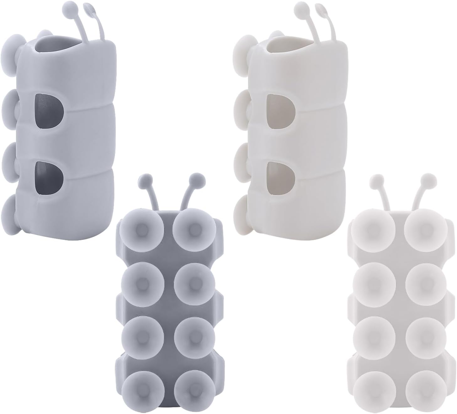 4 Pcs Silicone Shower Head Holder, Universal Relocatable Shower Head Suction Cup Holder, Wall Mount Adjustable Shower Holder for Bathroom Non Drilling