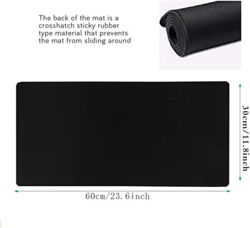 Extra Large Gaming Mouse Pads/Extended Protective Office Desk Mouse Mat Non-Slip Professional Precision Tracking Surface (23.6" x 11.8") for PC Computer Laptop(60x30 Black001)