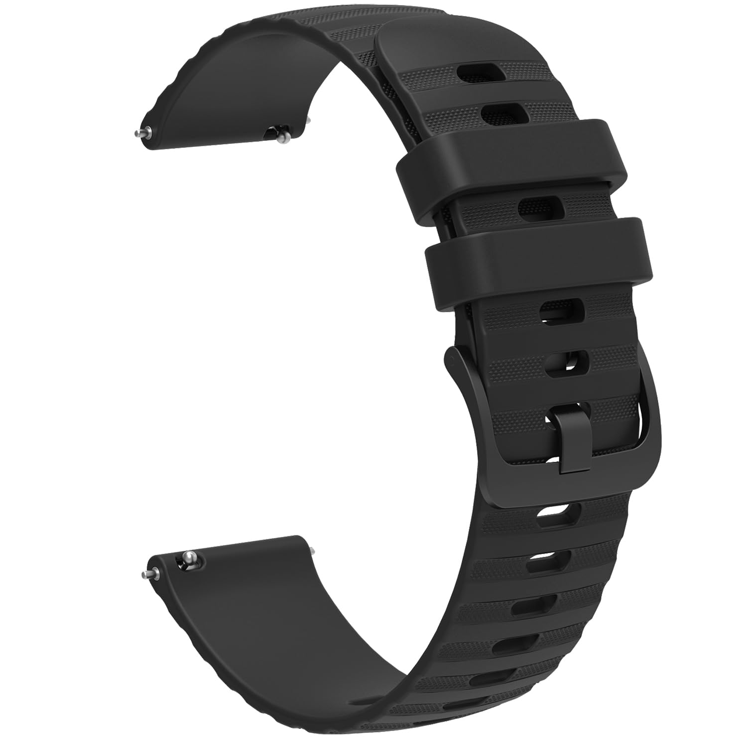 FanTEK Compatible with 18mm 20mm 22mm Watch Bands Quick Release Replacement Wristband, Silicone Sport Bands for Men Women