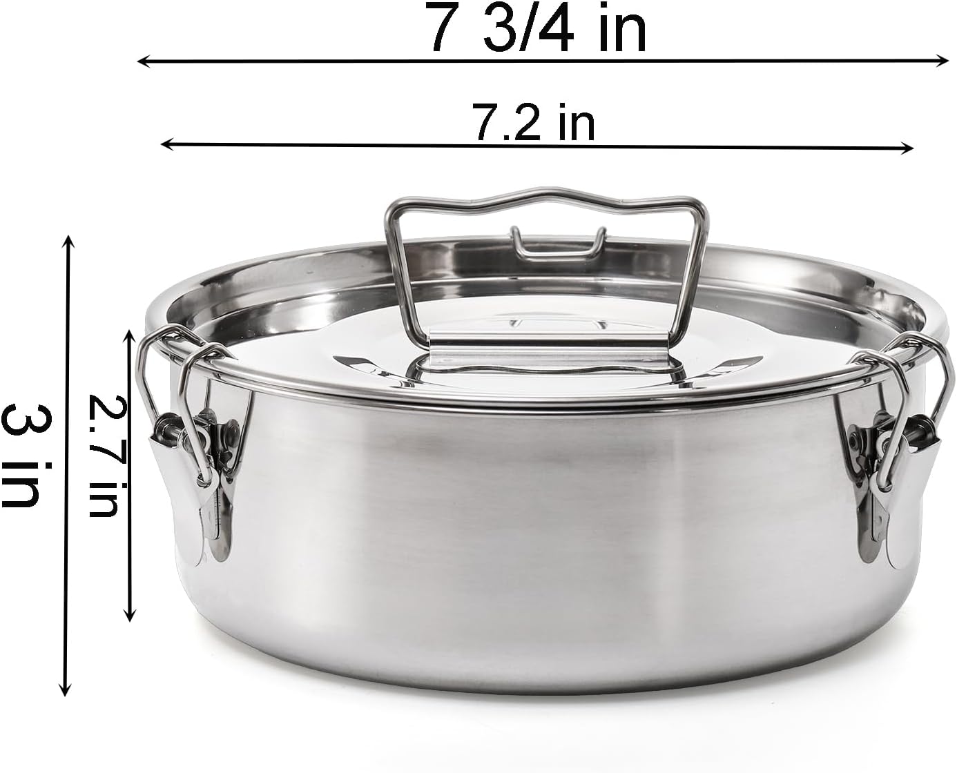 Okllen 18/8 Stainless Steel Flan Mold, 65 Oz Flan Pan with Lid and Handle, Flanera Flan Maker Mold Compatible with 6 Quart Instant Pot