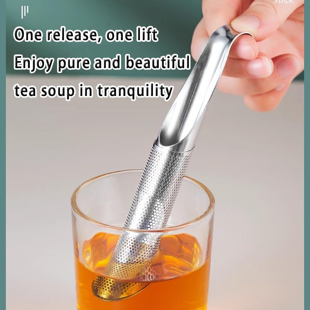 2 Pack Stainless Steel Tea Infuser for Loose Leaf Tea, Extra Fine Mesh Tea Strainer with Long Handle, Tea Diffuser for Tea, Coffee, Spices, Seasonings, and Herbal Infusions