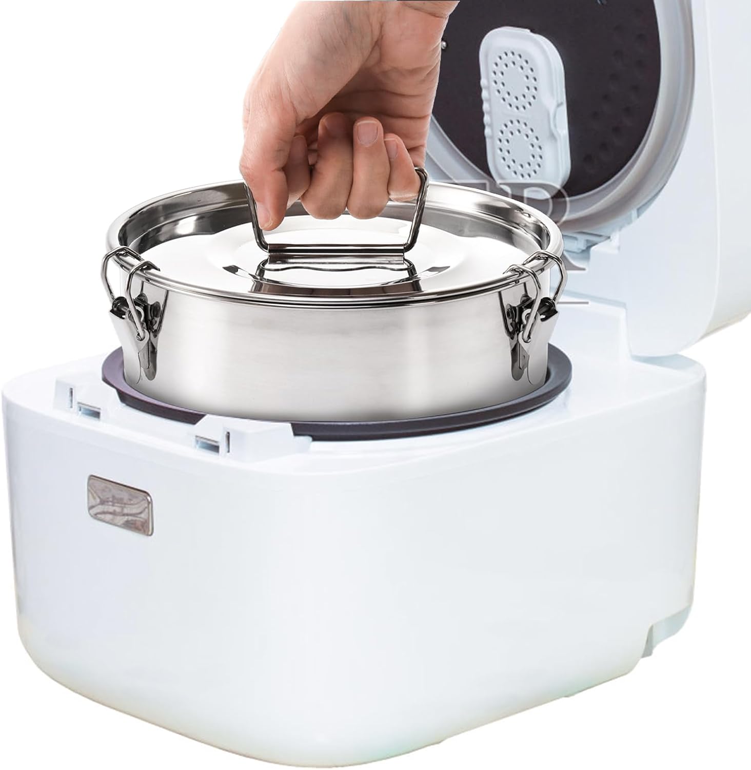 Okllen 18/8 Stainless Steel Flan Mold, 65 Oz Flan Pan with Lid and Handle, Flanera Flan Maker Mold Compatible with 6 Quart Instant Pot