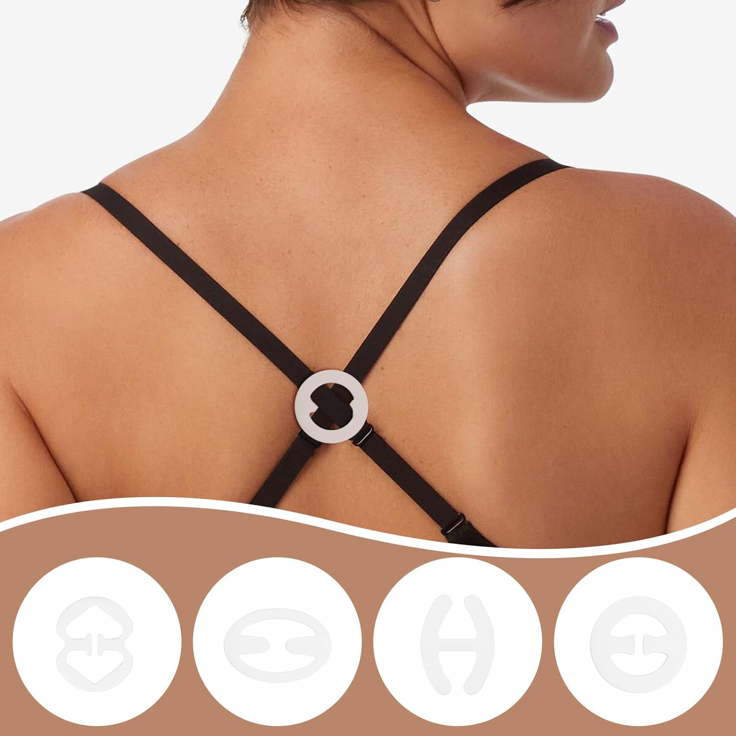 24Pcs Clear Bra Straps, Adjustable Bra Straps Replacement, Non-Slip Shoulder Straps with Clips, Multiple Colors Styles for Women Girls Strapless Brassiere Dresses Dance Daily Wear