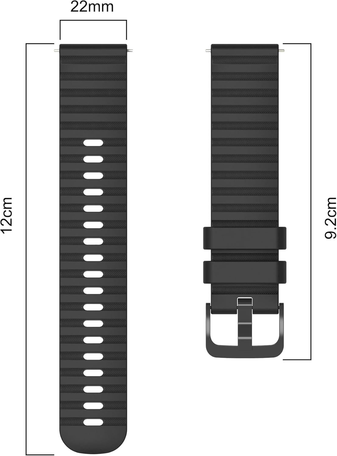 FanTEK Compatible with 18mm 20mm 22mm Watch Bands Quick Release Replacement Wristband, Silicone Sport Bands for Men Women
