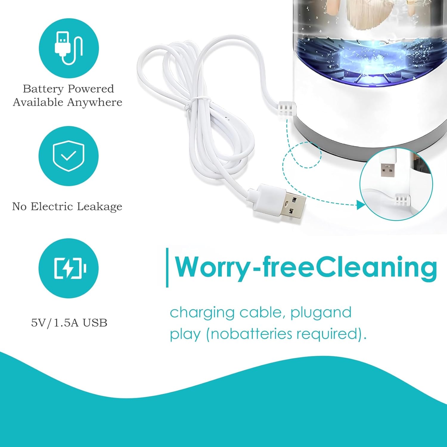 Electric Makeup Brush Cleaner - Automatic Spinning Makeup Brush Cleaner,Multi-Use Cosmetic Brush Cleanerfor All Size Makeup Brushes