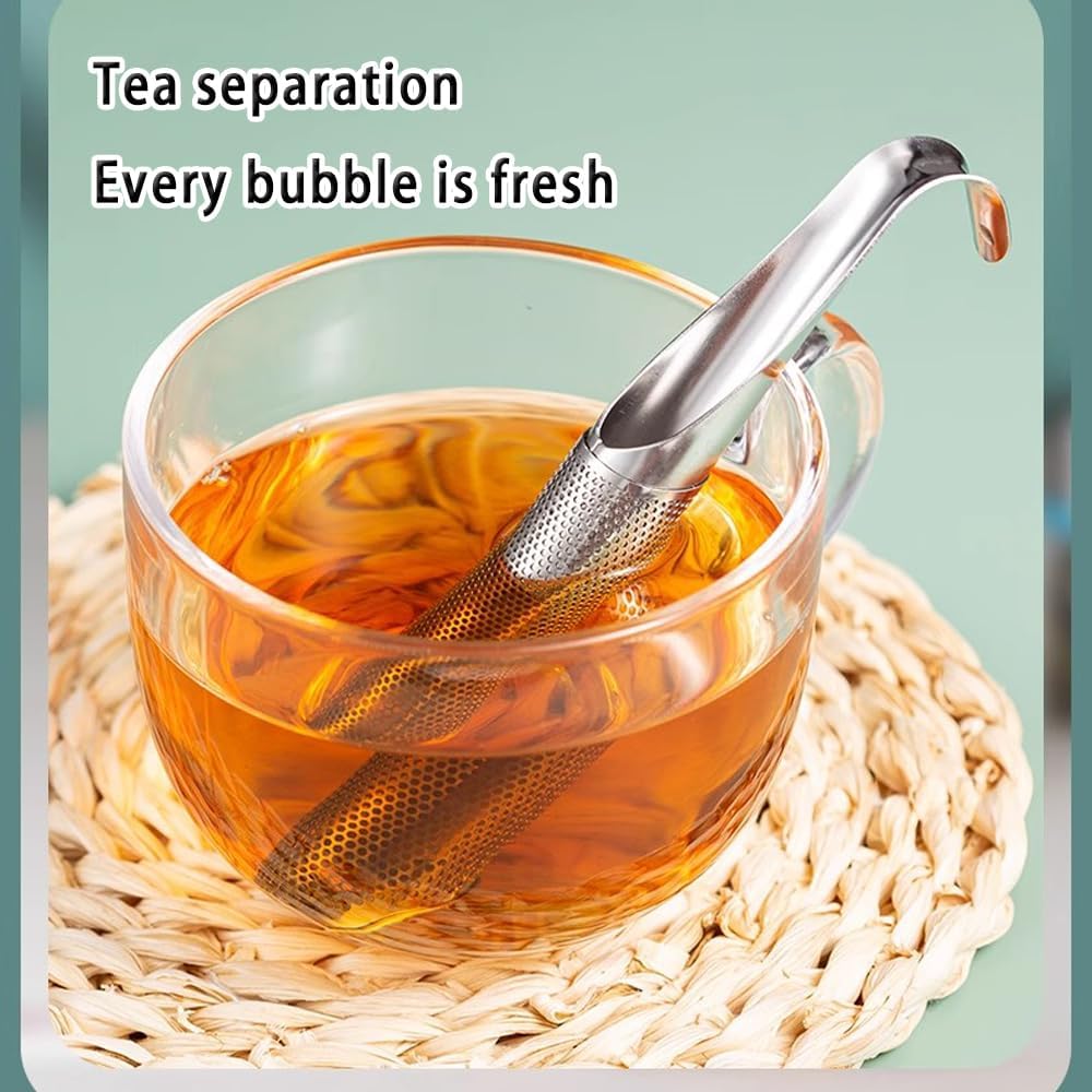 2 Pack Stainless Steel Tea Infuser for Loose Leaf Tea, Extra Fine Mesh Tea Strainer with Long Handle, Tea Diffuser for Tea, Coffee, Spices, Seasonings, and Herbal Infusions