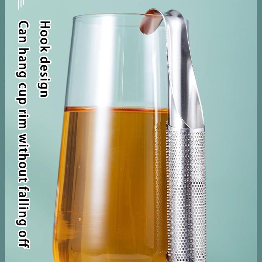 2 Pack Stainless Steel Tea Infuser for Loose Leaf Tea, Extra Fine Mesh Tea Strainer with Long Handle, Tea Diffuser for Tea, Coffee, Spices, Seasonings, and Herbal Infusions