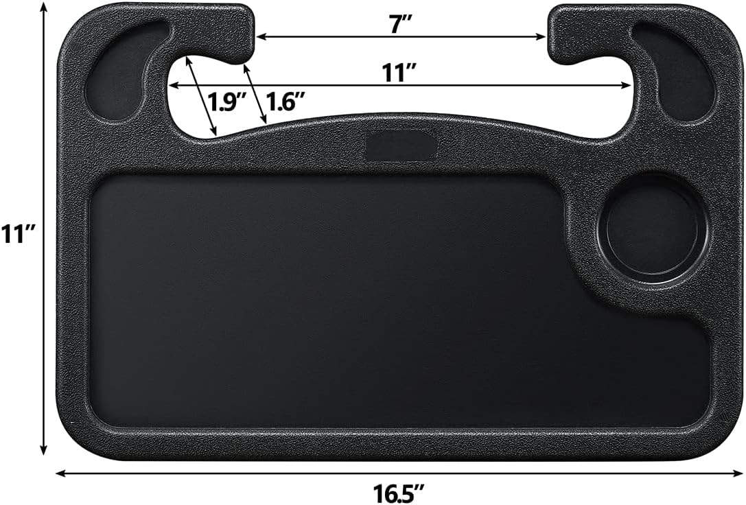 Steering Wheel Tray, Car Table Tray, Steering Wheel Desk for Laptop and Vehicle Seat Mount Notebook Laptop Eating Desk,car Trays for Eating Black
