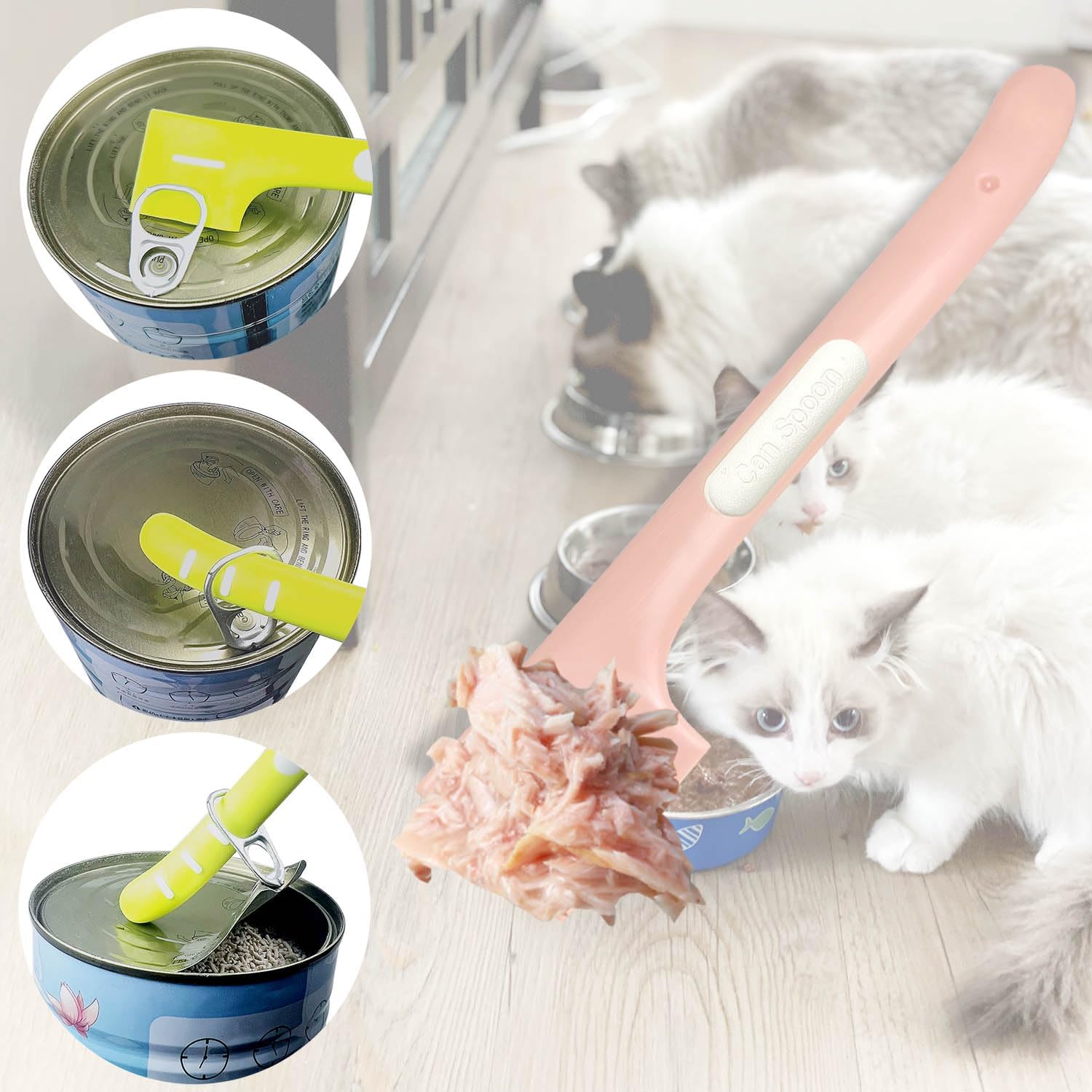 Tenalleys 3 Pcs Pet Food Can Supplies Scoop Food Canned Mixing Spoons Mini Spatula Spoon for Dogs and Cats