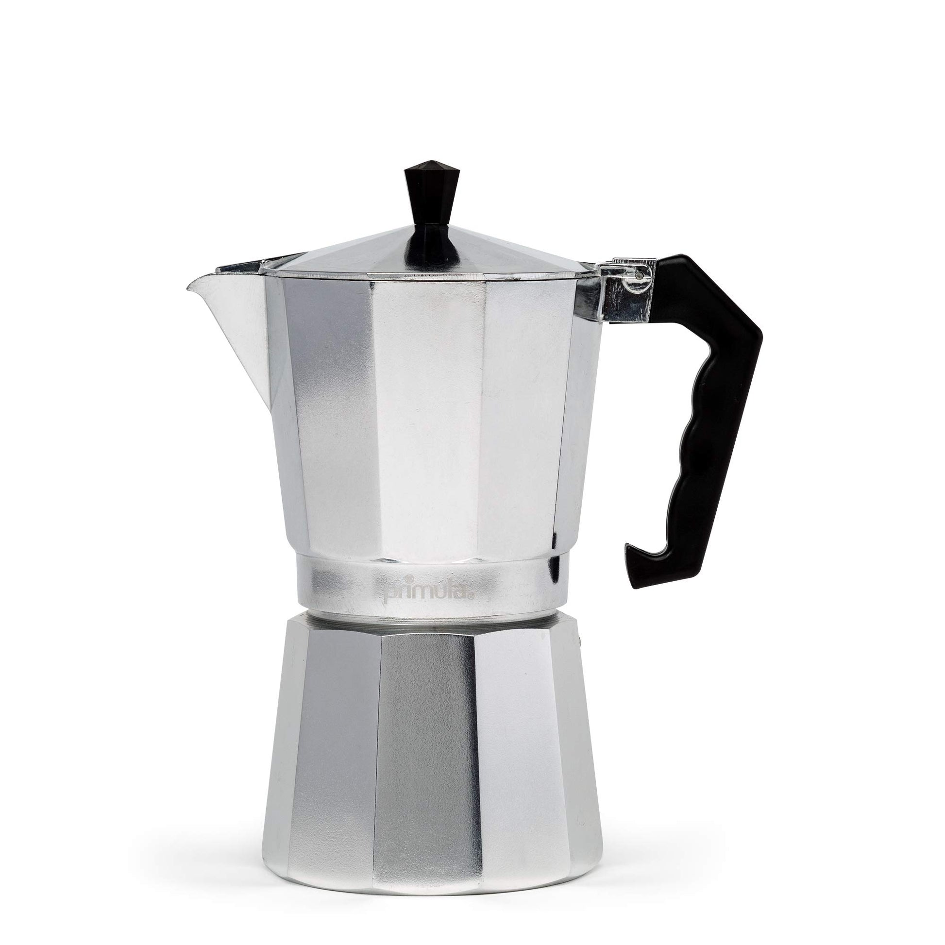 Primula Classic Stovetop Espresso and Coffee Maker, Moka Pot for Italian and Cuban Café Brewing, Greca Coffee Maker, Cafeteras, 6 Espresso Cups, Silver