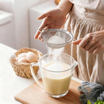 3Pcs Fine Mesh Strainer with Handle, Small Medium Large Size Sieve Strainers Set, Stainless Steel Sifter Colander for Kitchen Baking Juice Quinoa Food Flour