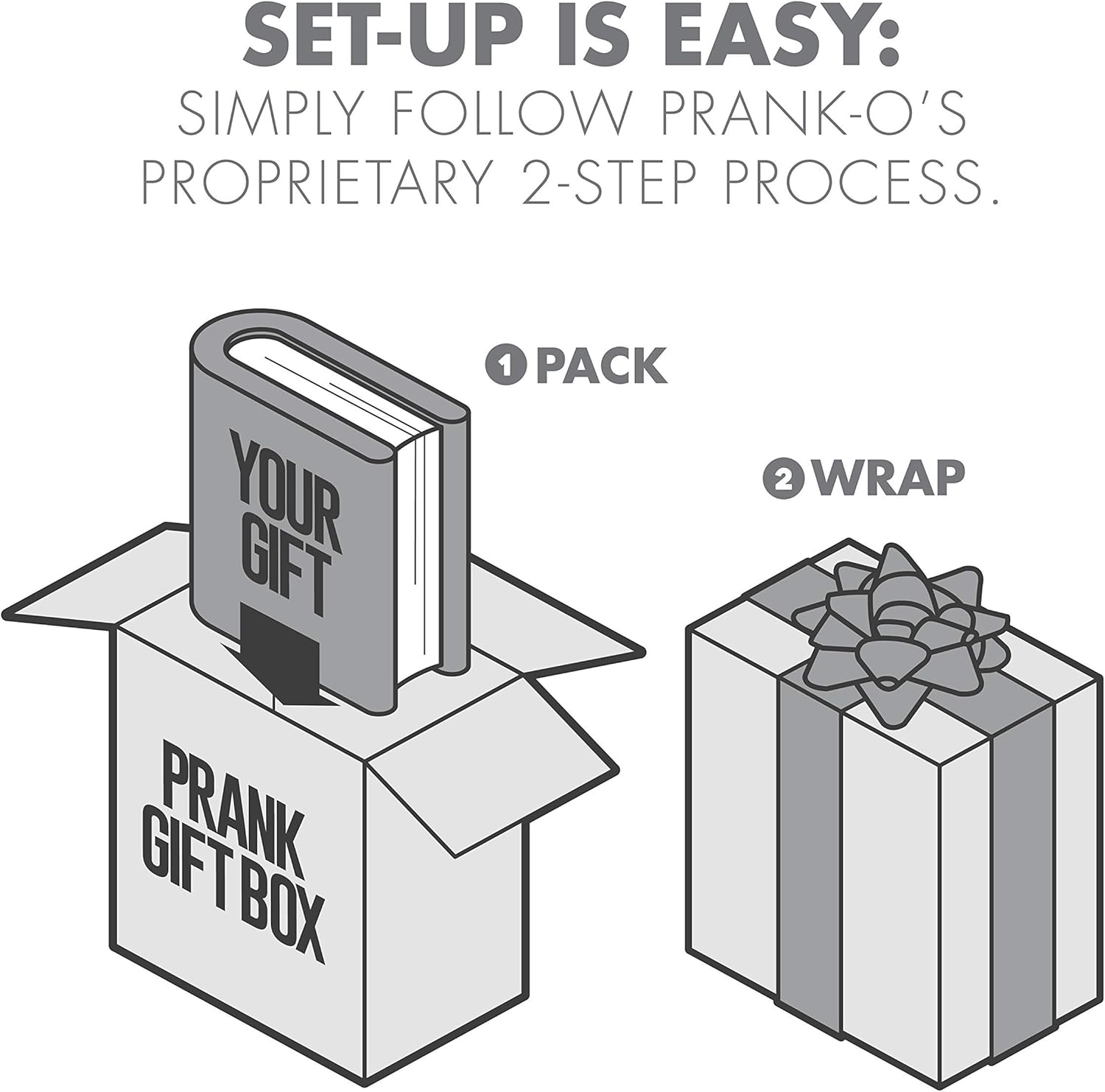 Prank-O Squat & Trot Prank Gift Box – Funny Empty Gag Gift Packaging for White Elephant, Christmas & Office Parties, Hilarious Joke Gift Box to Hide Real Presents for Friends & Fitness Lovers